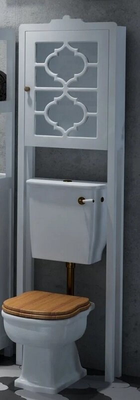 Изображение товара Стойка Corozo Манойр 50 см напольная белая для ванной комнаты