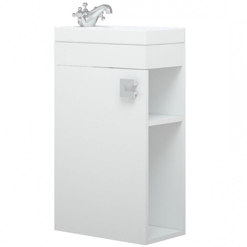 Изображение товара Тумба под раковину Corozo Комо 40 см белая подвесная