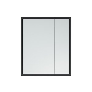 Изображение товара Зеркальный шкаф Corozo Айрон, 60 см, черный/белый, SD-00000392