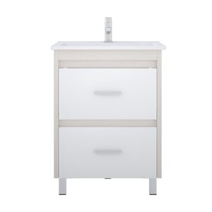 Изображение товара Тумба под раковину Corozo Верона 75, напольная белая мебель для ванной комнаты