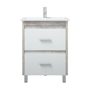 Изображение товара Тумба под раковину Corozo Верона 75 SD-00000347, 75 см, напольная, серая