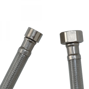 Изображение товара Шланг-переходник Omnires 203/17IN для ванны, 50 см, нержавеющая сталь (inox)