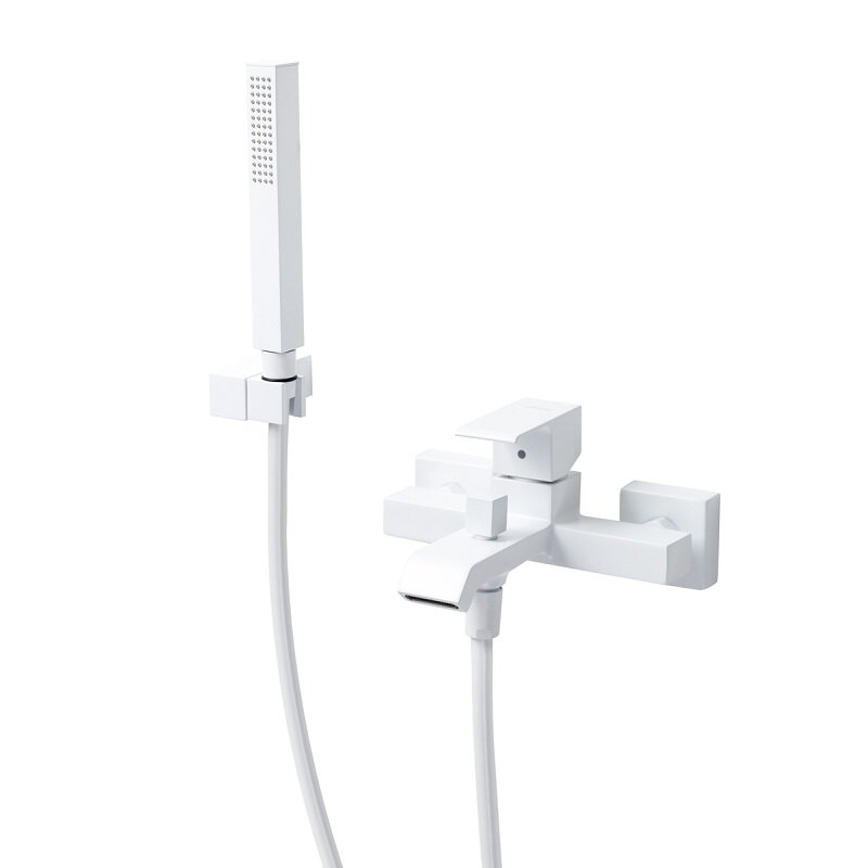 Изображение товара Смеситель для ванны и душа Cezares PORTA-VM-BIO белый матовый 18.6 см