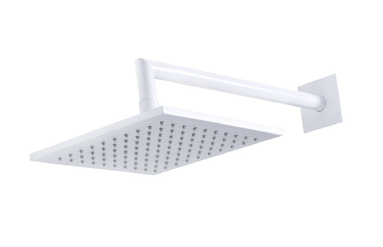 Изображение товара Верхний душ Cezares Porta PORTA-TDDQ-BIO, квадратный 25 см,1 режим струи, с держателем, белый матовый