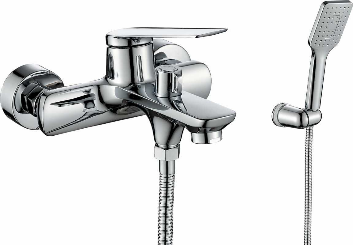 Изображение товара Смеситель Rush Bering BE5535-44 для ванны и душа хром однорычажный монтаж на стену
