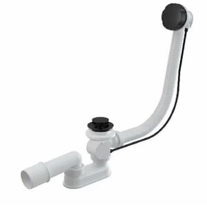 Изображение товара Слив-перелив AlcaPlast A55BLACK черный матовый для ванны, 57 см