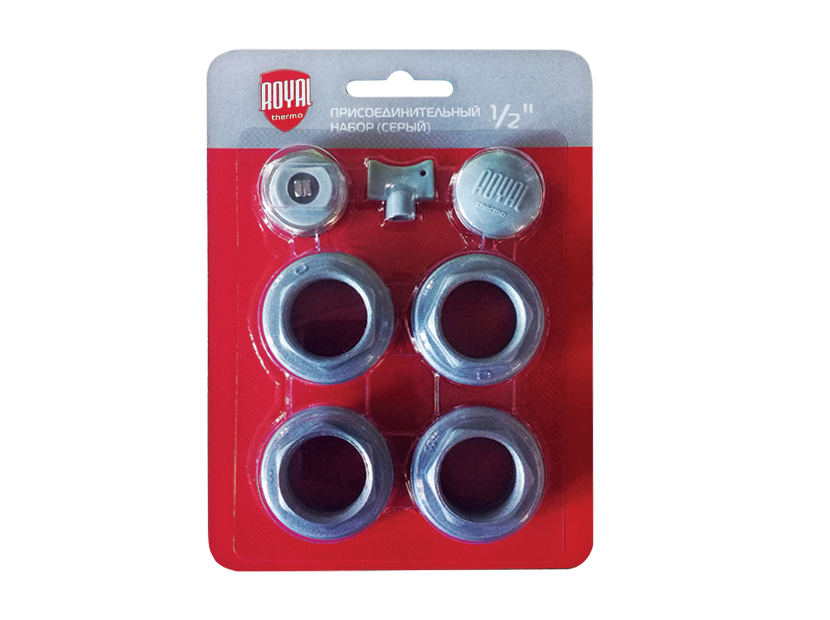Изображение товара Набор присоединительный Royal Thermo RT02.1-2 1/2, silver