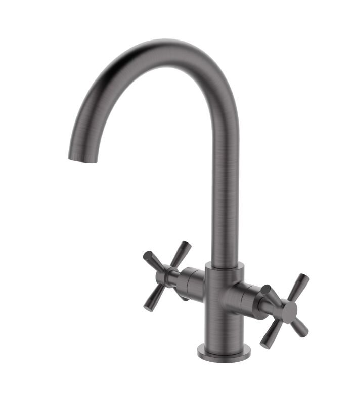 Изображение товара Смеситель Orange Mia M34-821Gr для кухни и ванной, графит матовый, 16.7 см