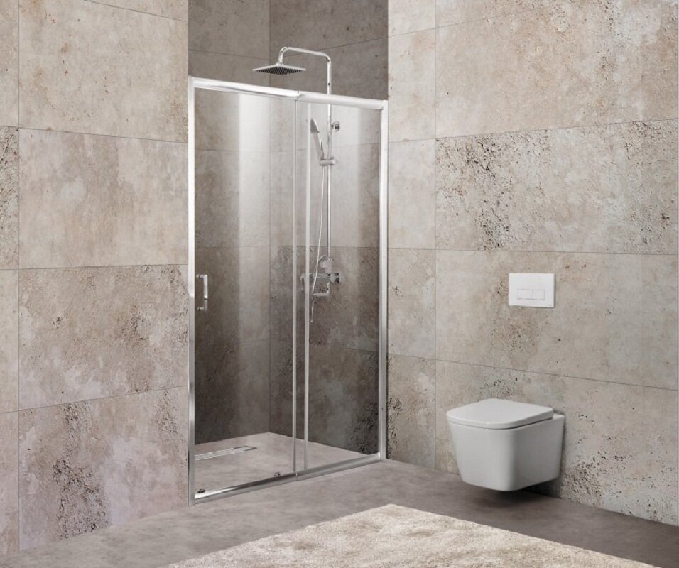 Изображение товара Душевая дверь BelBagno Unique UNIQUE-BF-1-120/135-C/P-Cr 120-135 см раздвижная