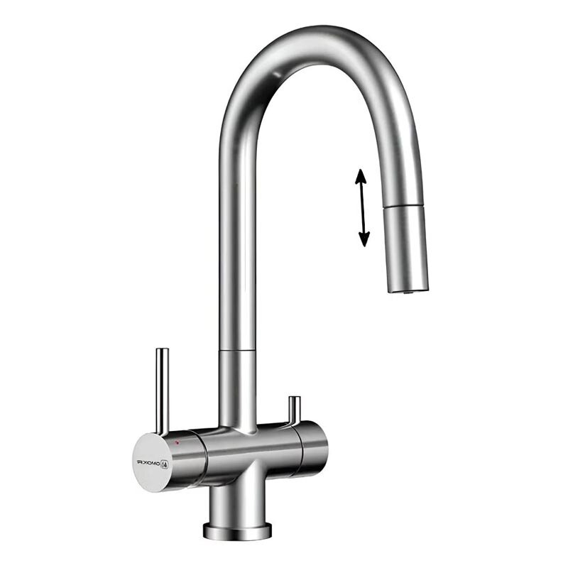 Изображение товара Смеситель кухонный Omoikiri Akita-S-BN с выдвижным изливом и фильтрацией