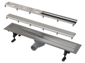 Изображение товара Дренажный канал AlcaPlast APZ13-DOUBLE9-850 для душевых, воротник 150 см