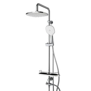 Изображение товара Душевой гарнитур Dorff Prime D0740000, с верхним душем, 5 режимов струи, хром/белый