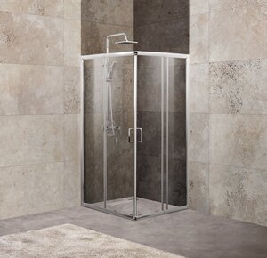 Изображение товара Душевой уголок BelBagno Unique UNIQUE-A-2-75/90-C/P-Cr, 75/90 х 190 см, стекло прозрачное/рифленое, цвет профиля хром
