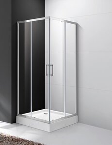 Изображение товара Душевой уголок Cezares Molveno-A-2-80-C-Cr-IV, 80 х 80 см, стекло прозрачное антикальций, профиль хром