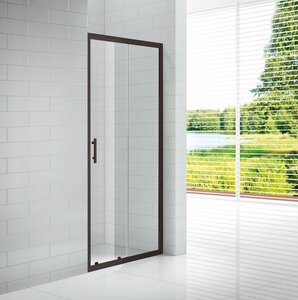 Изображение товара Душевая дверь в нишу Cezares ECO-O-BF-1-120-C-NERO, 120 х 190 см, стекло прозрачное, цвет профиля черный