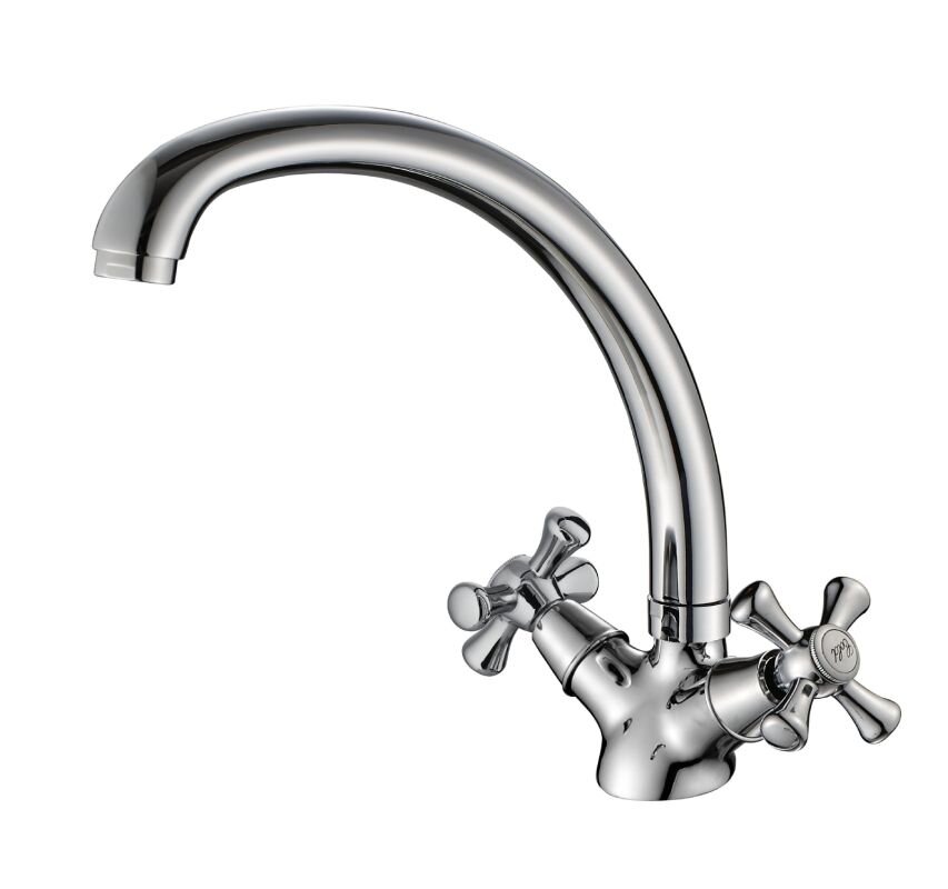 Изображение товара Смеситель для кухонной мойки Orange Classic Pro двухвентильный, хром, Германия