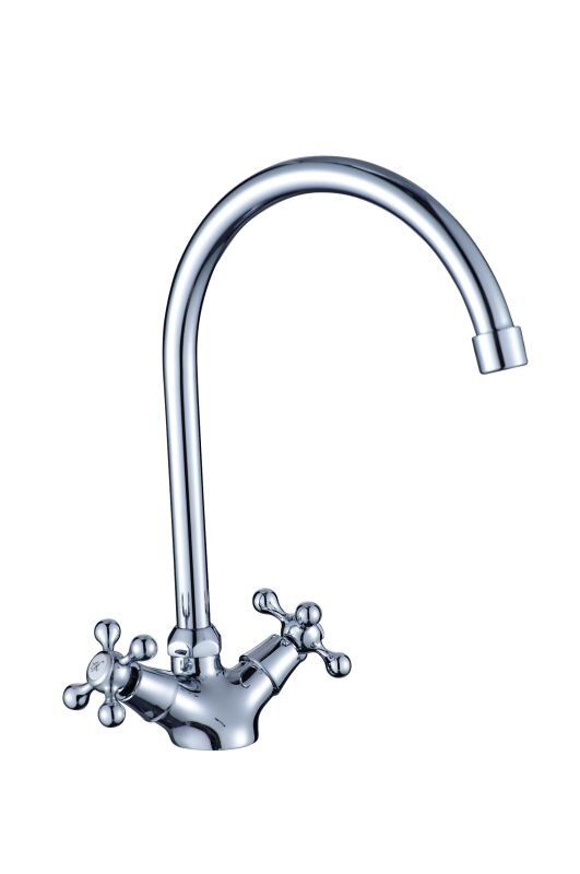 Изображение товара Смеситель Orange Classic Pro для кухонной мойки хром двухвентильный поворотный