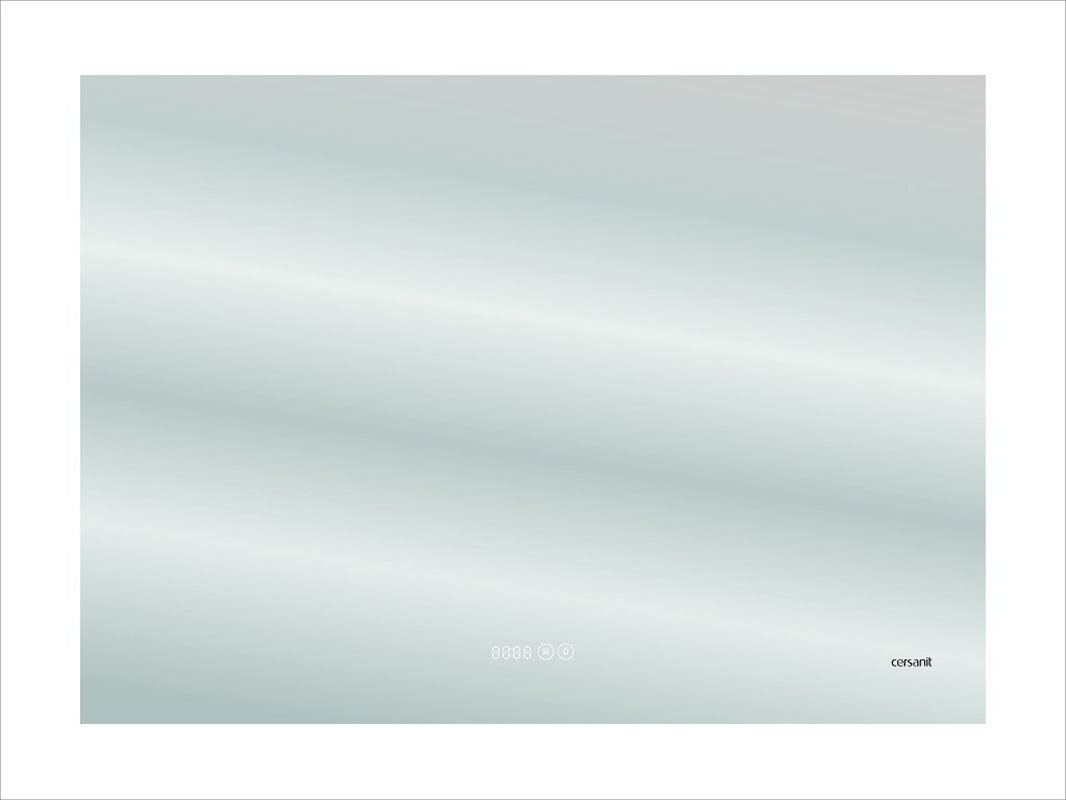 Изображение товара Зеркало Cersanit Design Pro LU-LED060*80-P-OS с LED-подсветкой антизапотеванием и часами