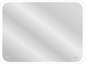 Изображение товара Зеркало Cersanit Design Pro LU-LED070*80-P-OS, LED-подсветка, bluetooth, часы, с антизапотеванием, 80 х 60 см
