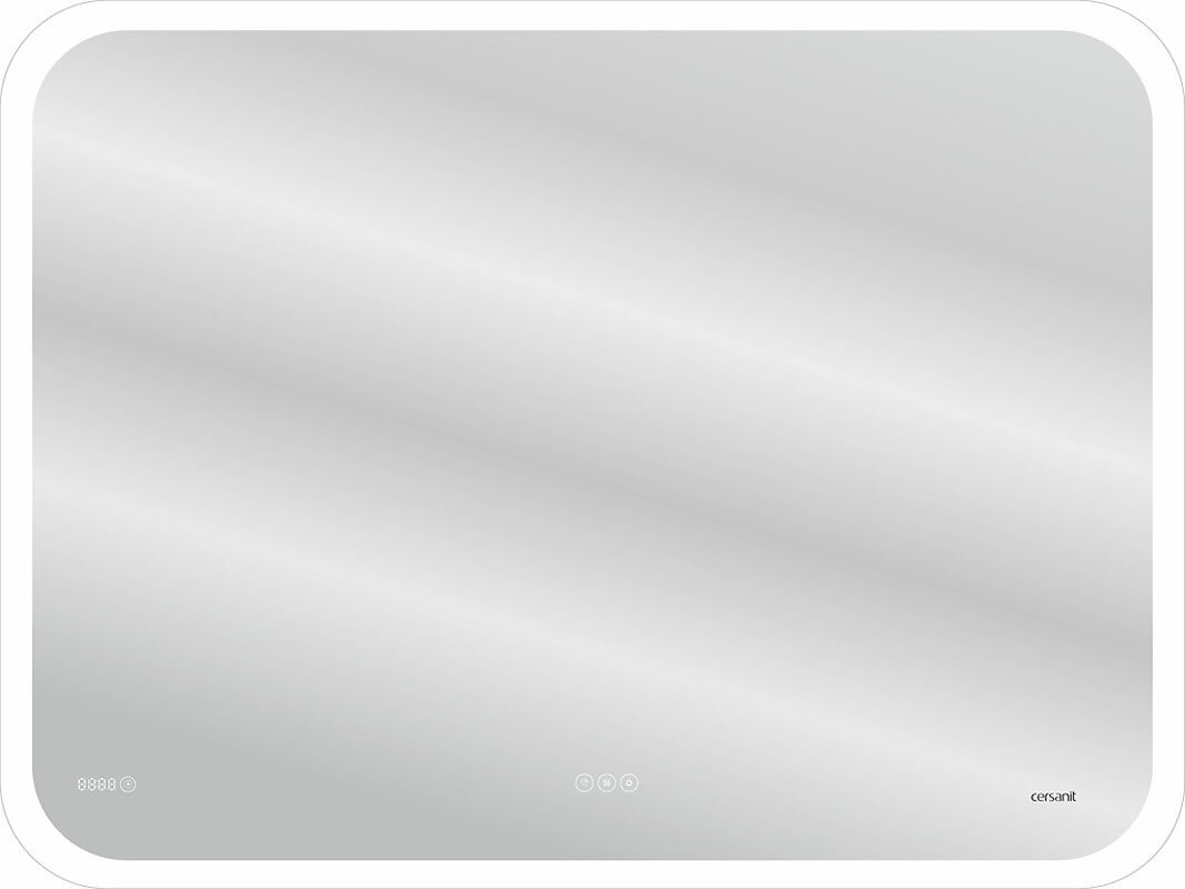 Изображение товара Зеркало Cersanit Design Pro LU-LED070*100-P-OS, LED-подсветка, bluetooth, часы, с антизапотеванием, 100 х 70 см