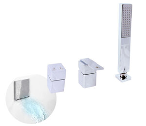 Изображение товара Смеситель каскадный на борт ванны Rav-Slezak Loira LR563.5P, на 4 отверстия, хром