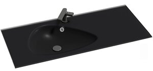 Изображение товара Раковина-столешница Jacob Delafon Nouvelle Vague EB3021-DE2, 100 см, стеклянная, черная, матовая