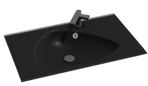 Изображение товара Раковина-столешница Jacob Delafon Nouvelle Vague EB3020-DE2, 80 см, стеклянная, черная, матовая