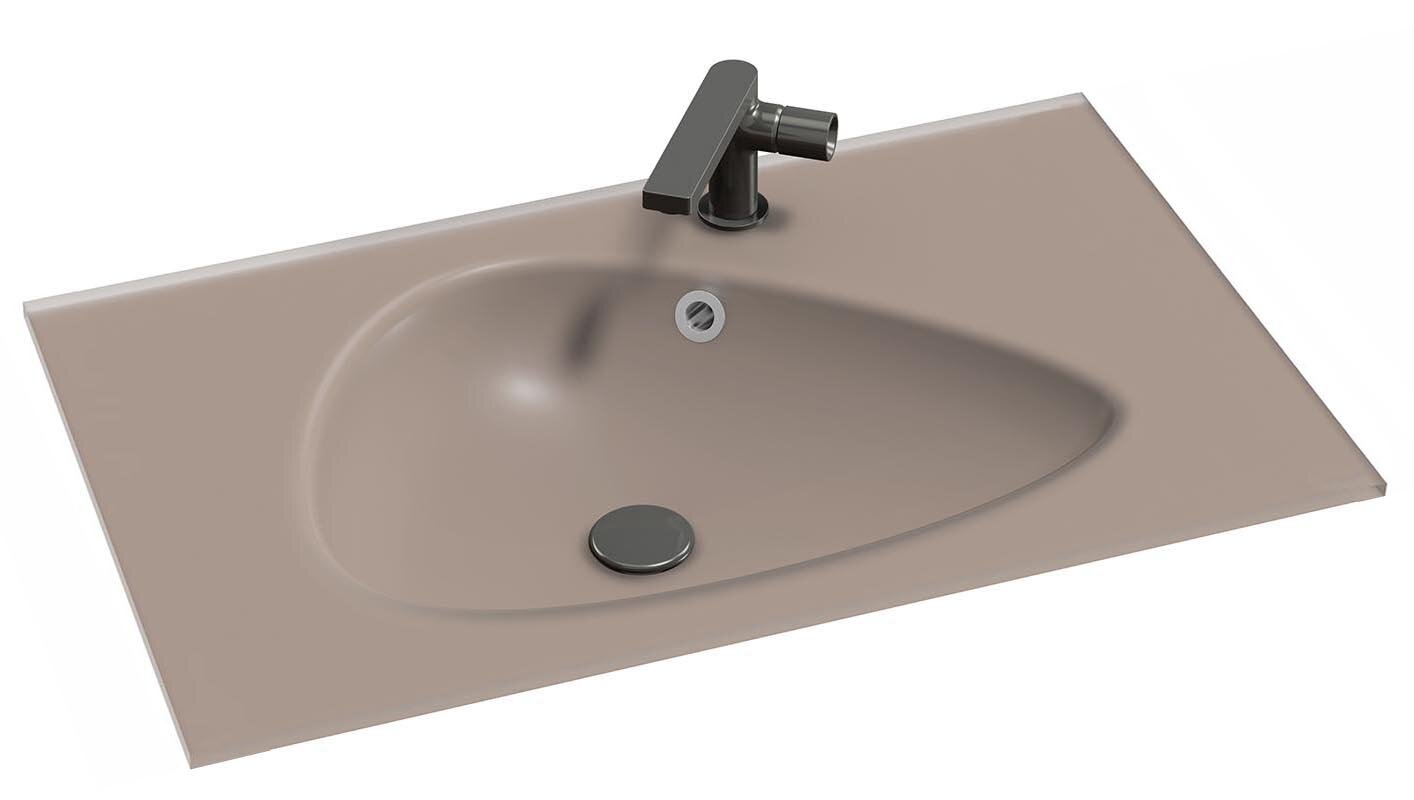 Изображение товара Раковина-столешница Jacob Delafon Nouvelle Vague EB3020-DE3, стеклянная бронза, 80 см