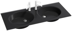 Изображение товара Стеклянная раковина Jacob Delafon Odeon Rive Gauche EB2565-DE2, 120 см, черный, матовый