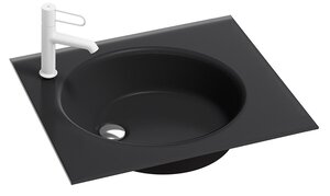 Изображение товара Стеклянная раковина Jacob Delafon Odeon Rive Gauche EB2560-DE2, 60 см, черный матовый