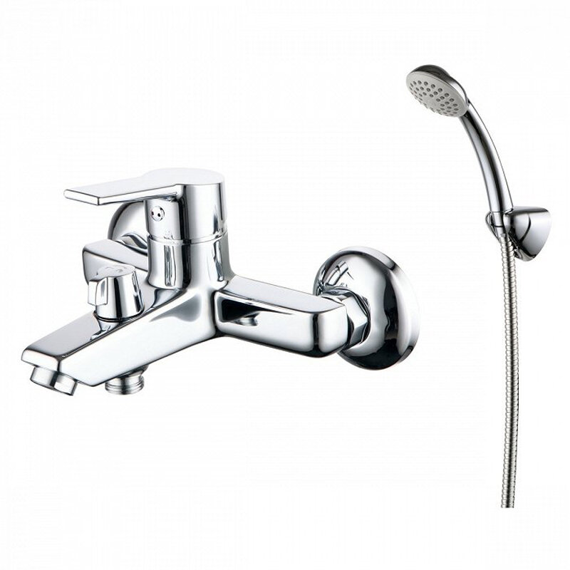 Изображение товара Смеситель для ванны и душа Milardo Stripe с душевым гарнитуром хром