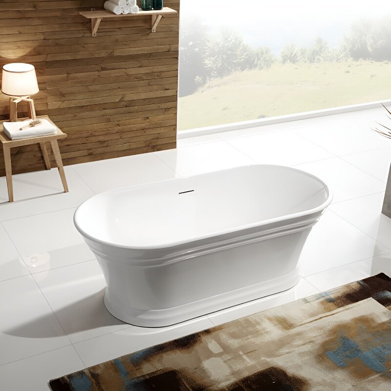 Изображение товара Акриловая ванна BelBagno BB402-1700-790 овальная 170х80 см встроенная белая