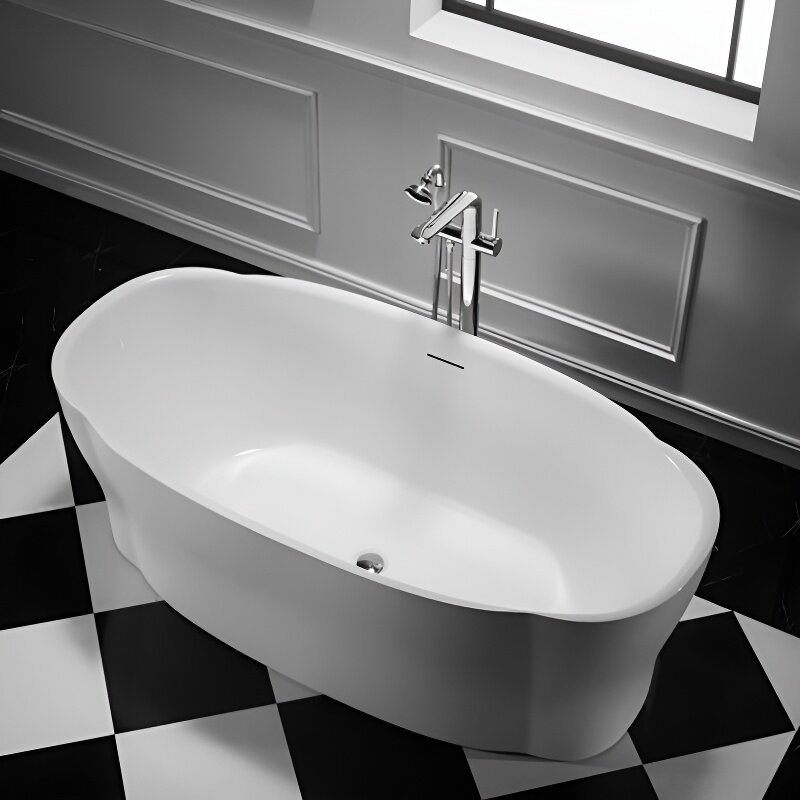 Изображение товара Ванна акриловая BelBagno BB403-1700-850 170x85 см белая отдельностоящая