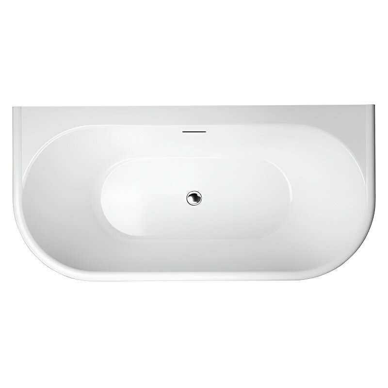 Изображение товара Акриловая ванна BelBagno BB408 150x80 см овальная пристенная белая