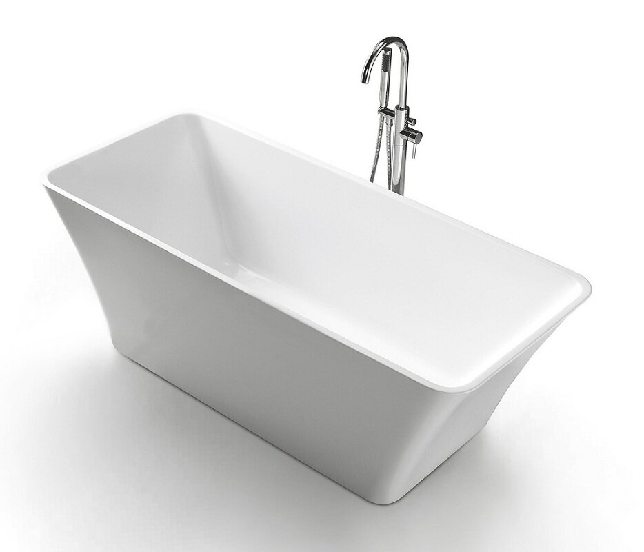 Изображение товара Акриловая овальная ванна BelBagno BB60-1800-750 180х75 см с сливом хром Италия
