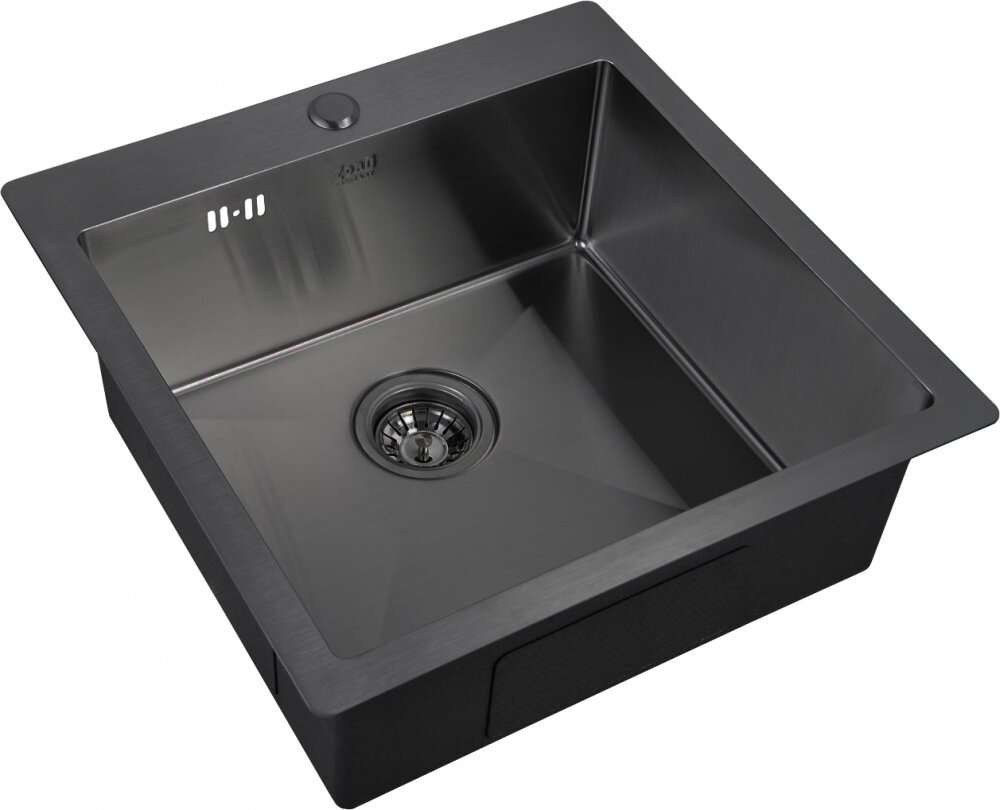 Изображение товара Кухонная мойка Zorg Inox PVD 5151 Grafit нержавеющая сталь черная