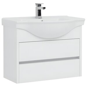 Изображение товара Тумба под раковину Aquanet Сидней 80 243669, цвет - белый глянцевый