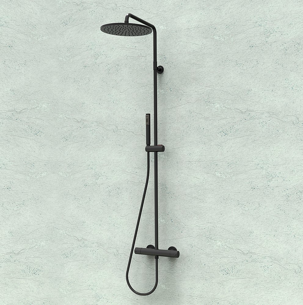 Изображение товара Душевая система Bossini Cosmo, с термостатом, черный, L10092.073 (L10092000073008) Изображение товара Душевая система Bossini Cosmo, с термостатом, черный, L10092.073 (L10092000073008)