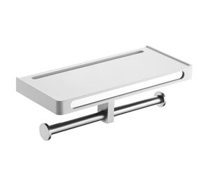 Изображение товара Бумагодержатель двойной с полкой Rush Edge ED77143A, хром
