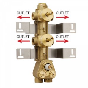 Изображение товара Скрытая часть Bossini Outlets для термостата HighFlow на 4 потребителя Z030270000