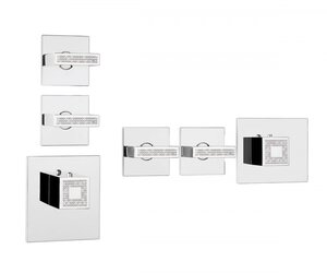 Изображение товара Термостатический смеситель для душа Bossini Rectangular Z033203.030 хром встроенный