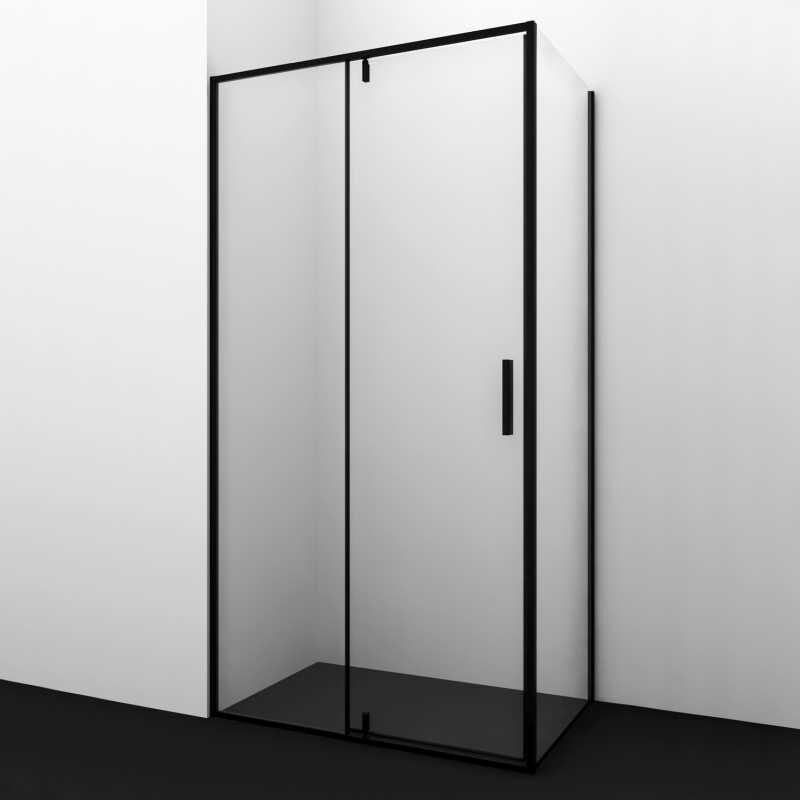 Изображение товара Душевой уголок WasserKRAFT Elbe 74P18 100x90 см стекло прозрачное черный профиль