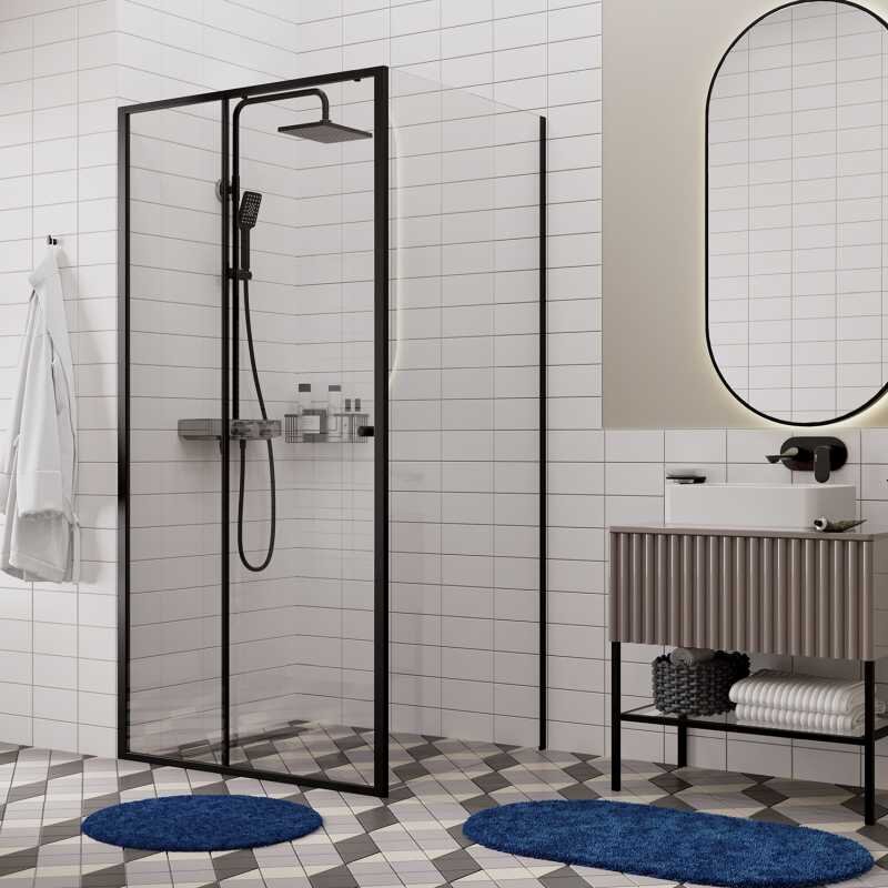Изображение товара Душевой уголок WasserKRAFT Dill 61S19 100х100 см прозрачное стекло черный матовый профиль