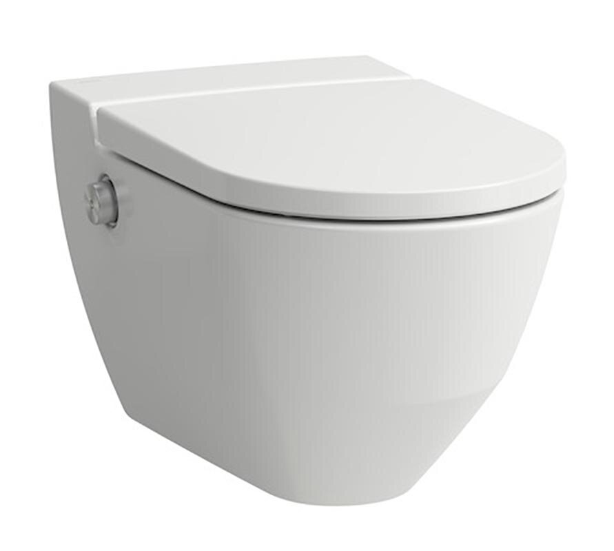 Изображение товара Подвесной унитаз-биде Laufen Cleanet Navia 8.2060.1.400.000.1 безободковый, крышка микролифт
