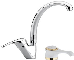 Изображение товара Смеситель для кухни Emmevi Ambra 9087BO, белый/золото