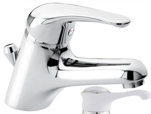 Изображение товара Смеситель для раковины Emmevi Ambra 9003BC, белый/хром