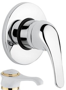 Изображение товара Смеситель для душа Emmevi Ambra 9009BO, белый/золото