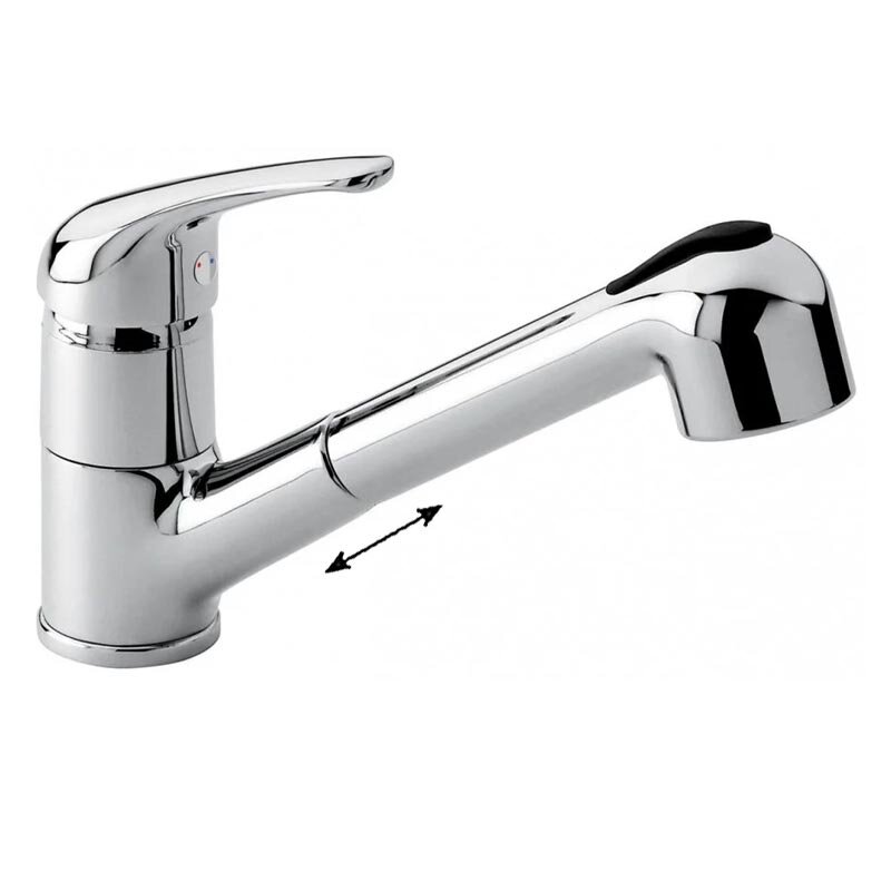 Изображение товара Смеситель для кухни Emmevi Ambra 9065CR с выдвижной лейкой, хром