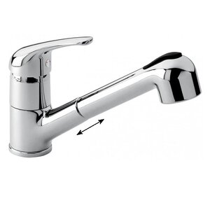 Изображение товара Смеситель для кухни Emmevi Ambra 9065CR с выдвижной лейкой, хром