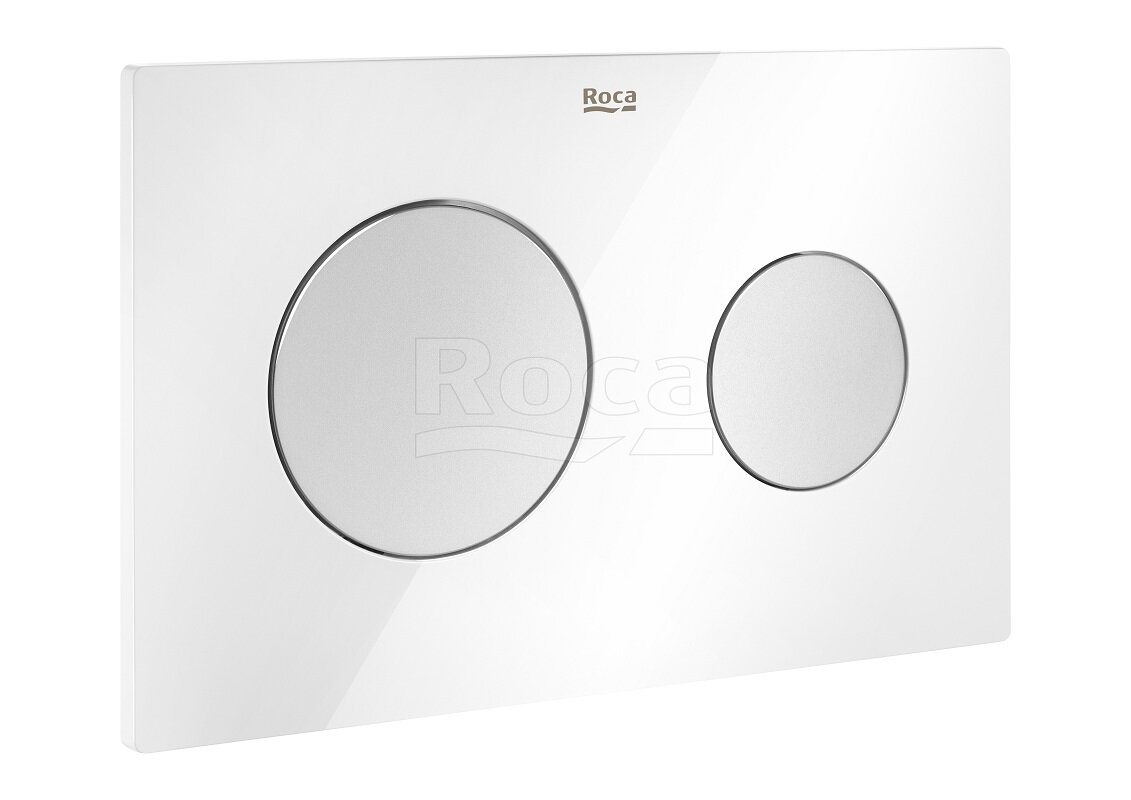 Изображение товара Кнопка смыва Roca L10 Dual 890089005 для унитаза, двухрежимная, хром или белый